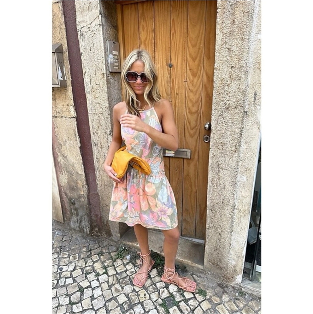 Free People Deserted Island Mini Dress Rainforest Combo Xsmall,smal Summer Beach - Picture 1 of 14